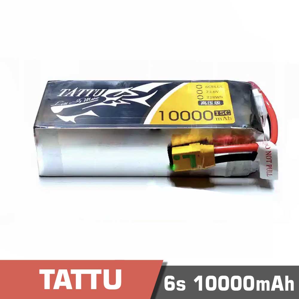 10000-6s.jpg Battery Lipo 6s 10000mAh 15C High Voltage (HV) Tattu - Image 1