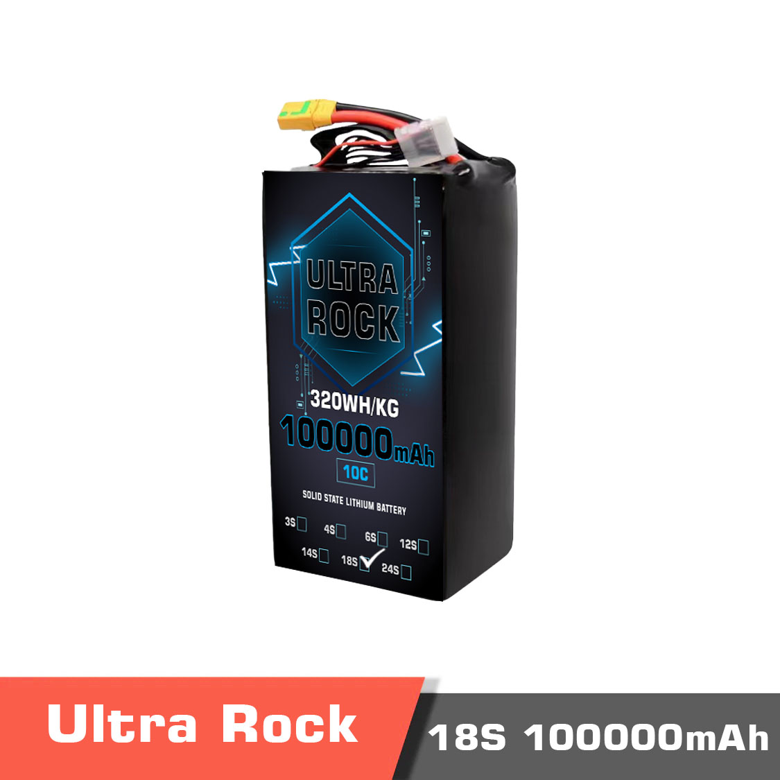 100000mah-18S-10C-320Whkg.temp_.jpg Semi Solid-State Battery | Model Ultra Rock Ultra HV battery 18S 100000mah 320Wh/kg Energy Density 10C discharge Rate - Image 1