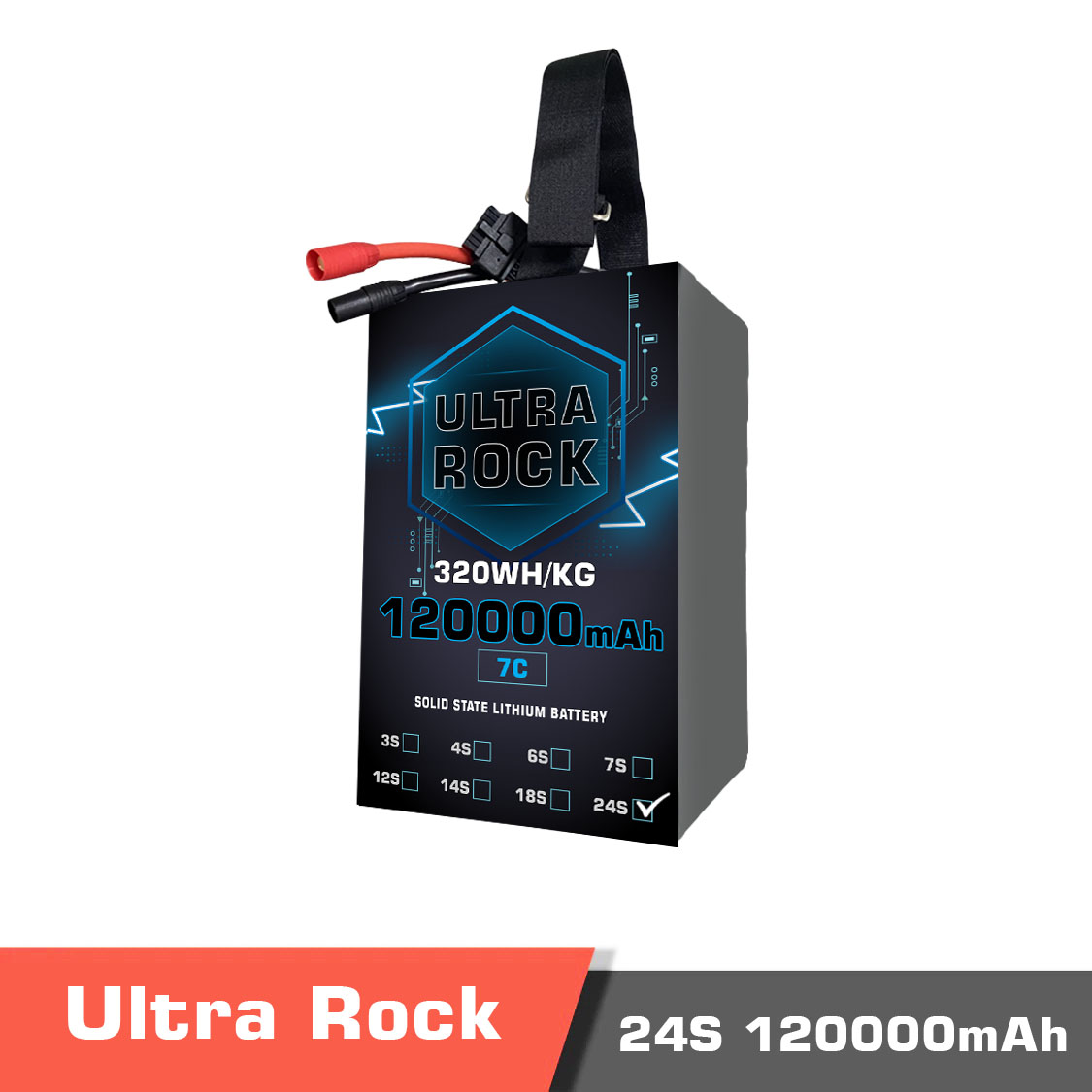120000-24s.temp_.1.jpg Semi Solid-State Battery | Model Ultra Rock Ultra HV battery 24s 120000mAh 320Wh/kg Energy Density 7C discharge Rate - Image 1