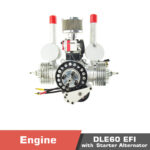 DLE 60 EFI Engine with Starter and Alternator / Generator - Image 3