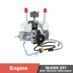 DLE 60 EFI Engine with Starter and Alternator / Generator - Image 2