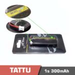 Battery Lipo 1s 300mAh 75C Tattu BT2.0 / PH2.0 for FPV drone - Image 2