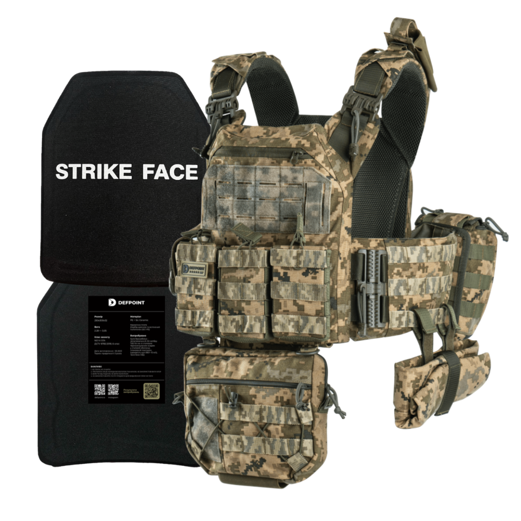 22-1700x1700-1.png DFP body armor of the 6th class. Ceramic armor plates 2.3 kg (silicon carbide). Color: pixel - Image 1