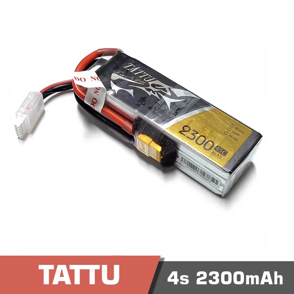 2300-4s-45C.jpg Battery Lipo 4s 2300mAh 45C Tattu - Image 1