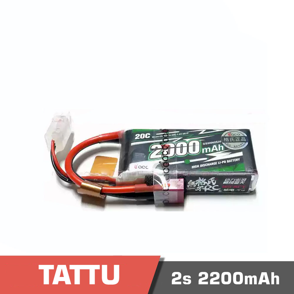 2s-2000.-20c.jpg Battery Lipo 2s 2000mAh 20C Tattu - Image 1