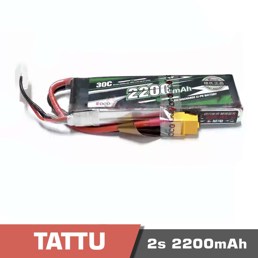 2s-2200-30C.jpg Battery Lipo 2s 2200mAh 30C Tattu - Image 1