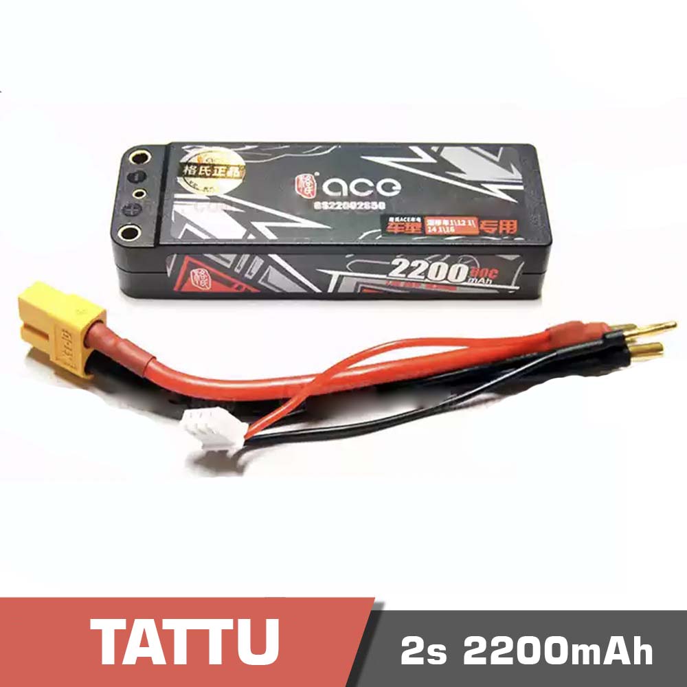 2s-2200-50C-hard-case.jpg Battery Lipo 2s 2200mAh 50C Tattuhard case - Image 1