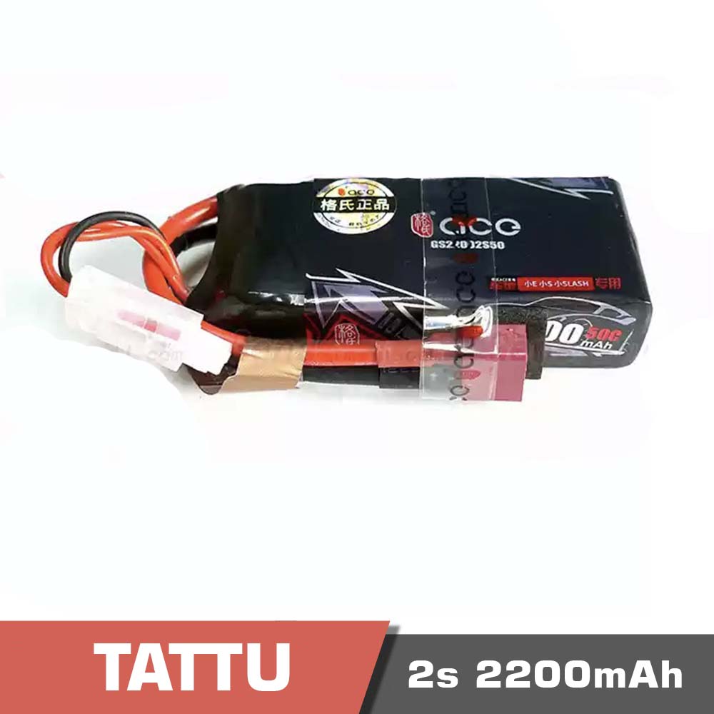 2s-220050c.jpg Battery Lipo 2s 2200mAh 50C Tattu - Image 1
