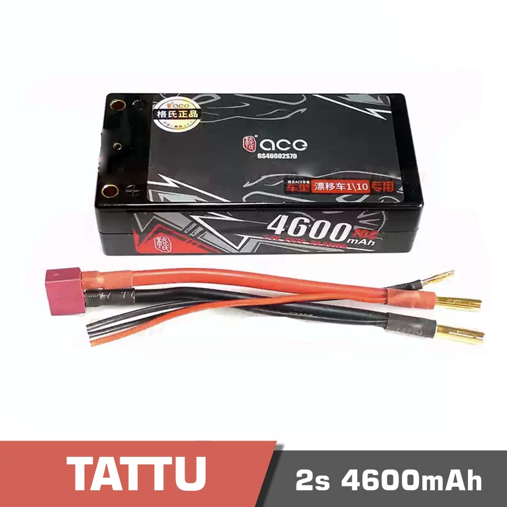 2s-4600-70C-T-hard-case.jpg Battery Lipo 2s 4600mAh 70C Tattu Hard Case T Plug - Image 1