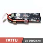 Battery Lipo 2s 6000mAh 70C Tattu