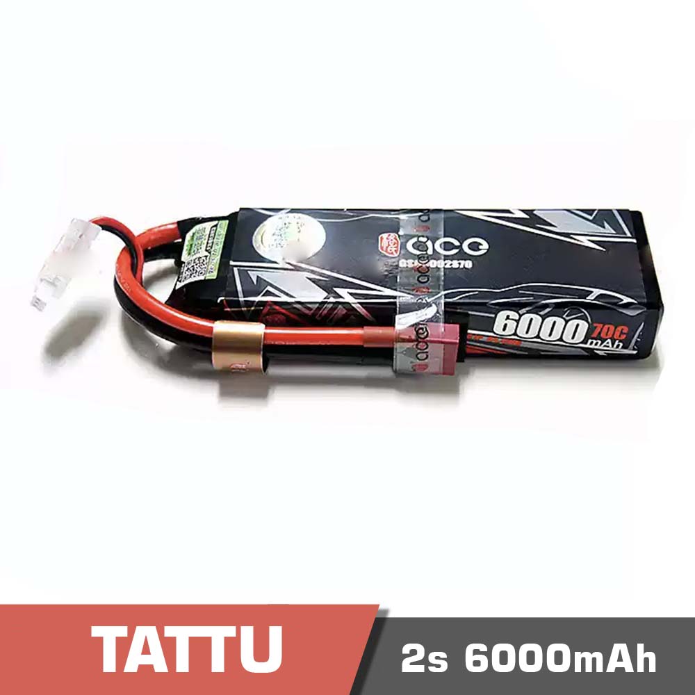 2s-6000.jpg Battery Lipo 2s 6000mAh 70C Tattu - Image 1