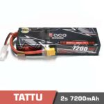 Battery Lipo 2s 7200mAh 50C Tattu Hard Case