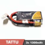 Battery Lipo 3S 1300mAh 75C Tattu - Image 2