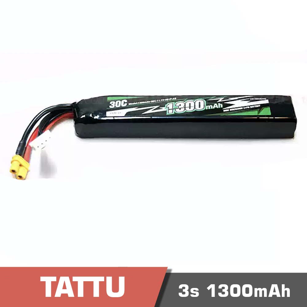 3s-1300.jpg Battery Lipo 3s 1300mAh 30C Tattu - Image 1