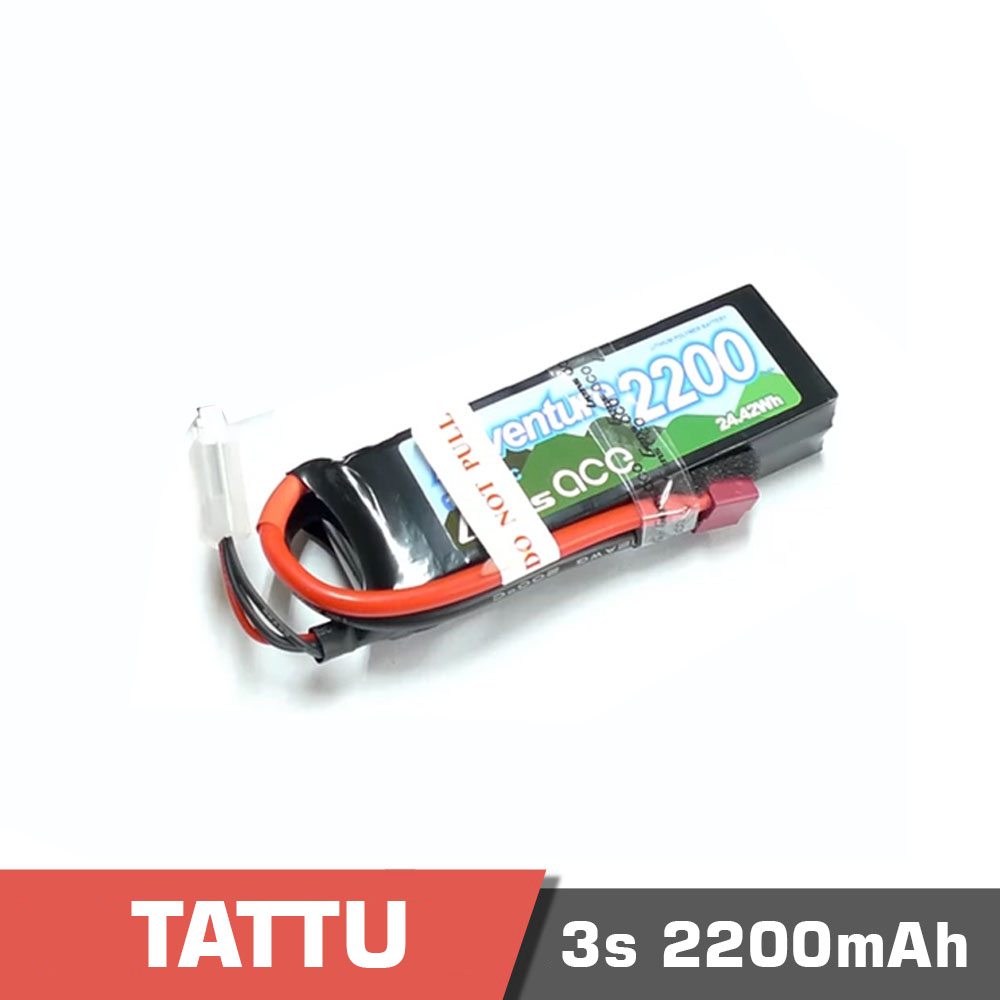 3s-2200-adventure.jpg Battery Lipo 3S 2200mAh 50C Tattu Ace Adventure - Image 1