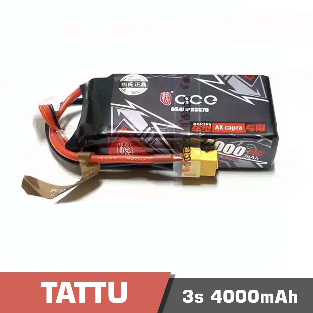 3s-4000-70C.jpg Battery Lipo 3s 4000mAh 70C Tattu - Image 1