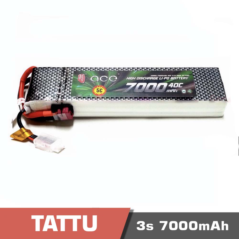 3s-7000-40C.jpg Battery Lipo 3s 7000mAh 40C Tattu - Image 1