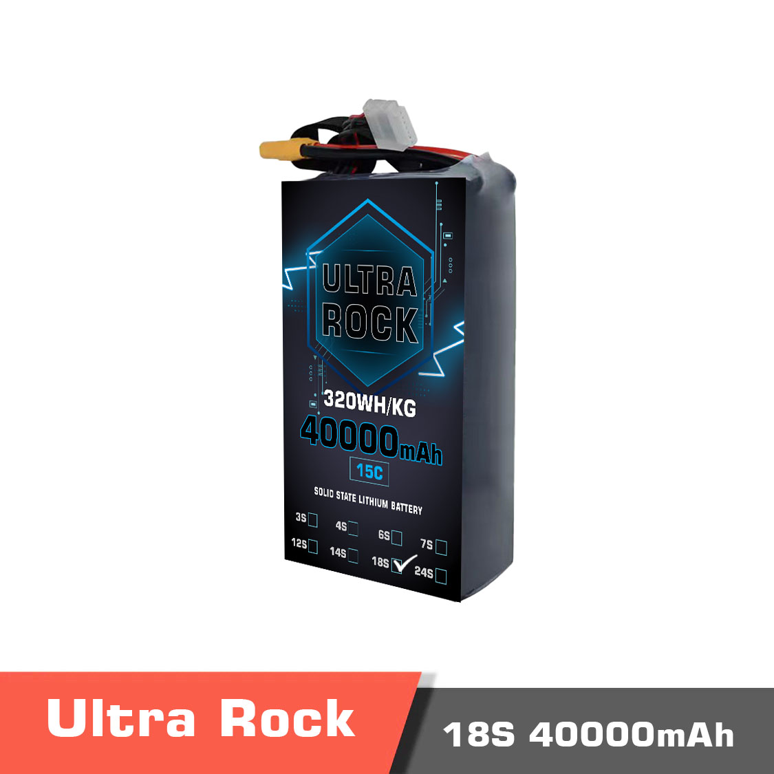 40000-18s.temp_.jpg Semi Solid-State Battery | Model Ultra Rock Ultra HV battery 18s 40000mAh 320Wh/kg Energy Density 15C discharge Rate - Image 1