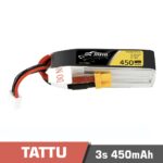 Battery Lipo 3s 450mAh 75C Tattu