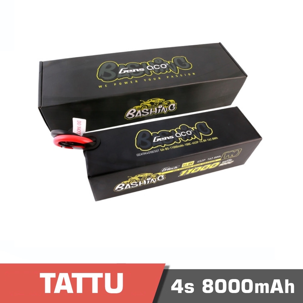 4s-11000-bashing-100c.jpg Battery Lipo 4S 11000mAh 100C Tattu Bashing - Image 1