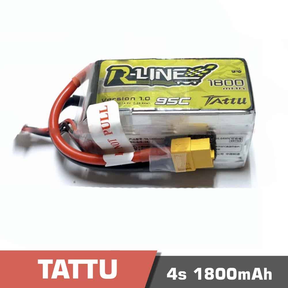 4s-1800-95C-rline.jpg Battery Lipo 4s 1800mAh 95C Tattu R-Line for FPV Drone - Image 1