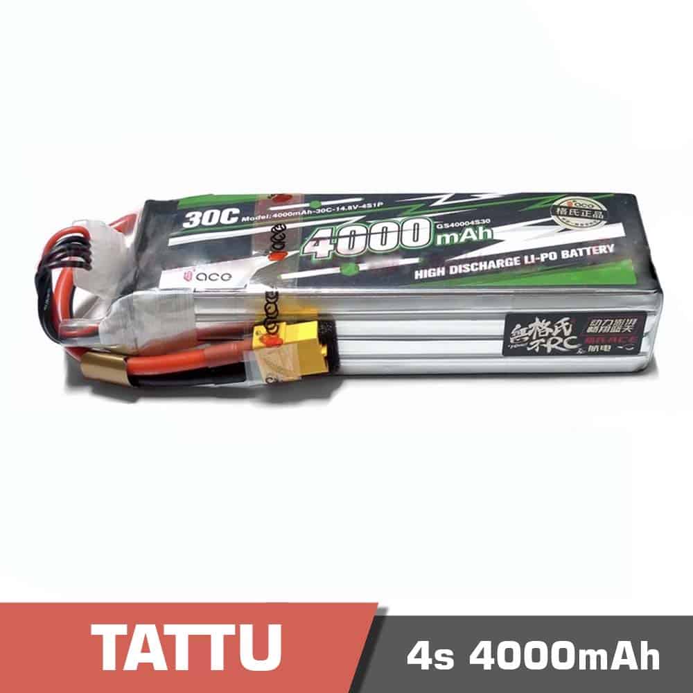 4s-4000-30C.jpg Battery Lipo 4s 4000mAh 30C Tattu - Image 1