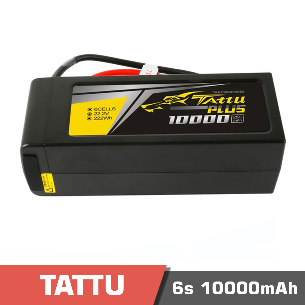 6s-10000-plus.jpg Battery Lipo 6S 10000mAh 25C Tattu PLUS - Image 1