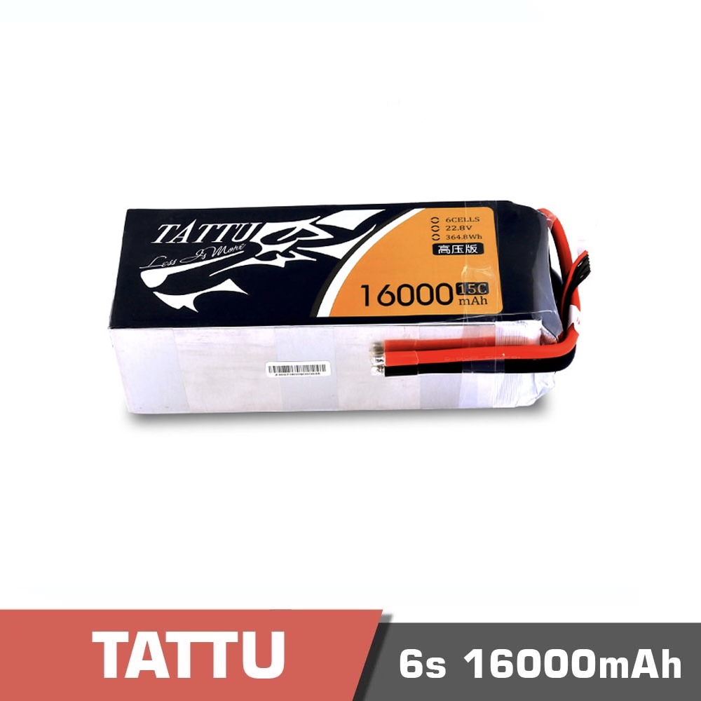 6s-16000-15C-HV.jpg Battery Lipo 6s 16000mAh 15C High Voltage (HV) Tattu - Image 1