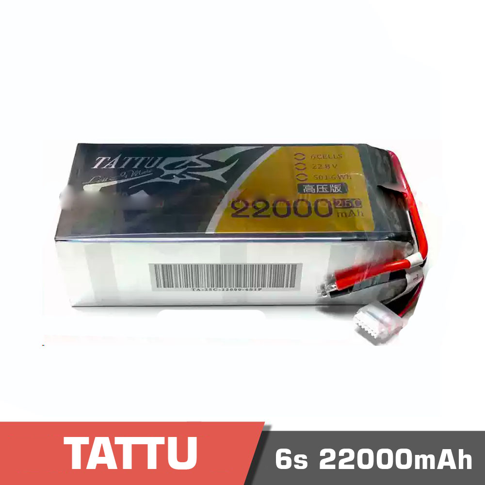 6s-22000-25c-hv-2344gr1.jpg Battery Lipo 6S 22000mAh Tattu High Voltage (HV) - Image 1