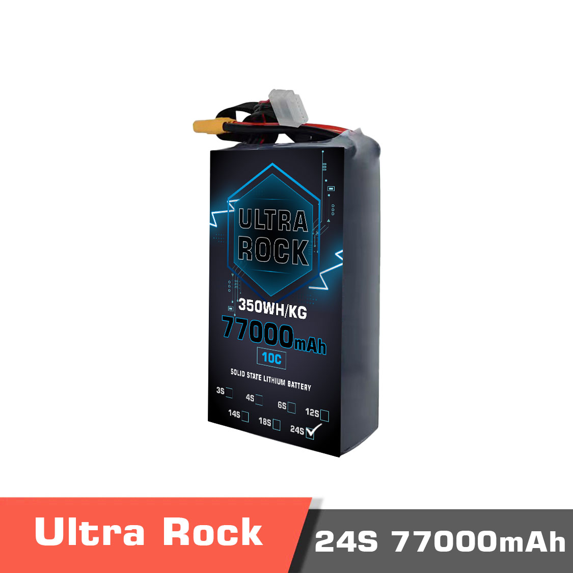 77000mah-24S-10C-350whkg.temp_.jpg Semi Solid-State Battery | Model Ultra Rock Ultra HV battery 24S 77000mah 350wh/kg Energy Density 10C discharge Rate - Image 1