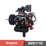 B2G170 Gasoline Engine, 2 Cylinder, 2 Stroke, 170cc Engine, 14.5HP power