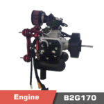 B2G170 Gasoline Engine, 2 Cylinder, 2 Stroke, 170cc Engine, 14.5HP power - Image 3