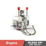 DLE 60 EFI Engine with Starter | Self-priming fuel pump | Real-time engine running data - Image 4