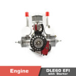 DLE 60 EFI Engine with Starter | Self-priming fuel pump | Real-time engine running data - Image 3