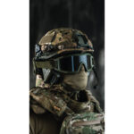 Set: FAST NIJ IIIA helmet + M32H active headphones + multicam cover + balaclava + tactical goggles. Color: olive-multicam - Image 2