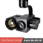 Dual Sensor Tracking Camera Gimbal Z30TIR50 / Night Vision - Image 2