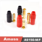 Amass AS150-M/F anti-ignition plug 7mm gold-plated plug aircraft model car model drone plant protection pack of 5 pieces