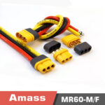 Amass MR60 plug three-core aircraft model high current plug charging male and female head pack of 5 pieces
