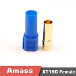 XT150-M/F Genuine Amass gold-plated plug 120A high current red black blue 6mm banana head pack of 5 pieces - Image 3