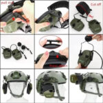 ACM Headset Helmet Rail adapter for Howard Leight Impact Sport headphones Black - Image 7
