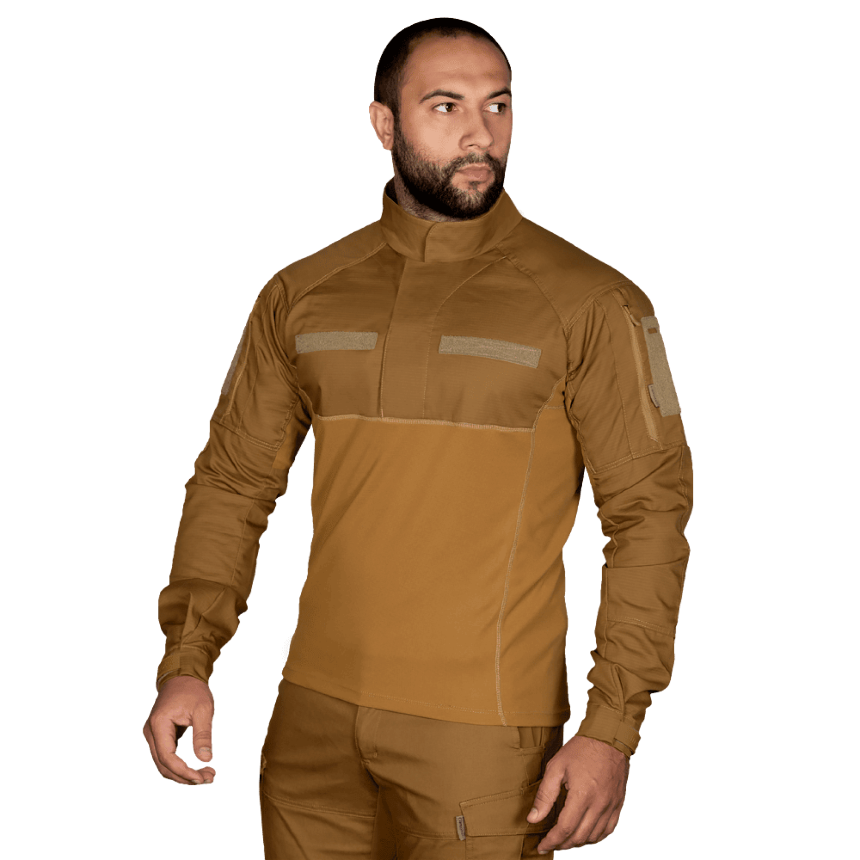 boyova-sorochka-cm-blitz-2-0-twill-coolpass-air-2-0-koyot-1700x1700-1.png Camotec Blitz 2.0 Twill/Coolpass Air 2.0 Coyote Combat Shirt - Image 1