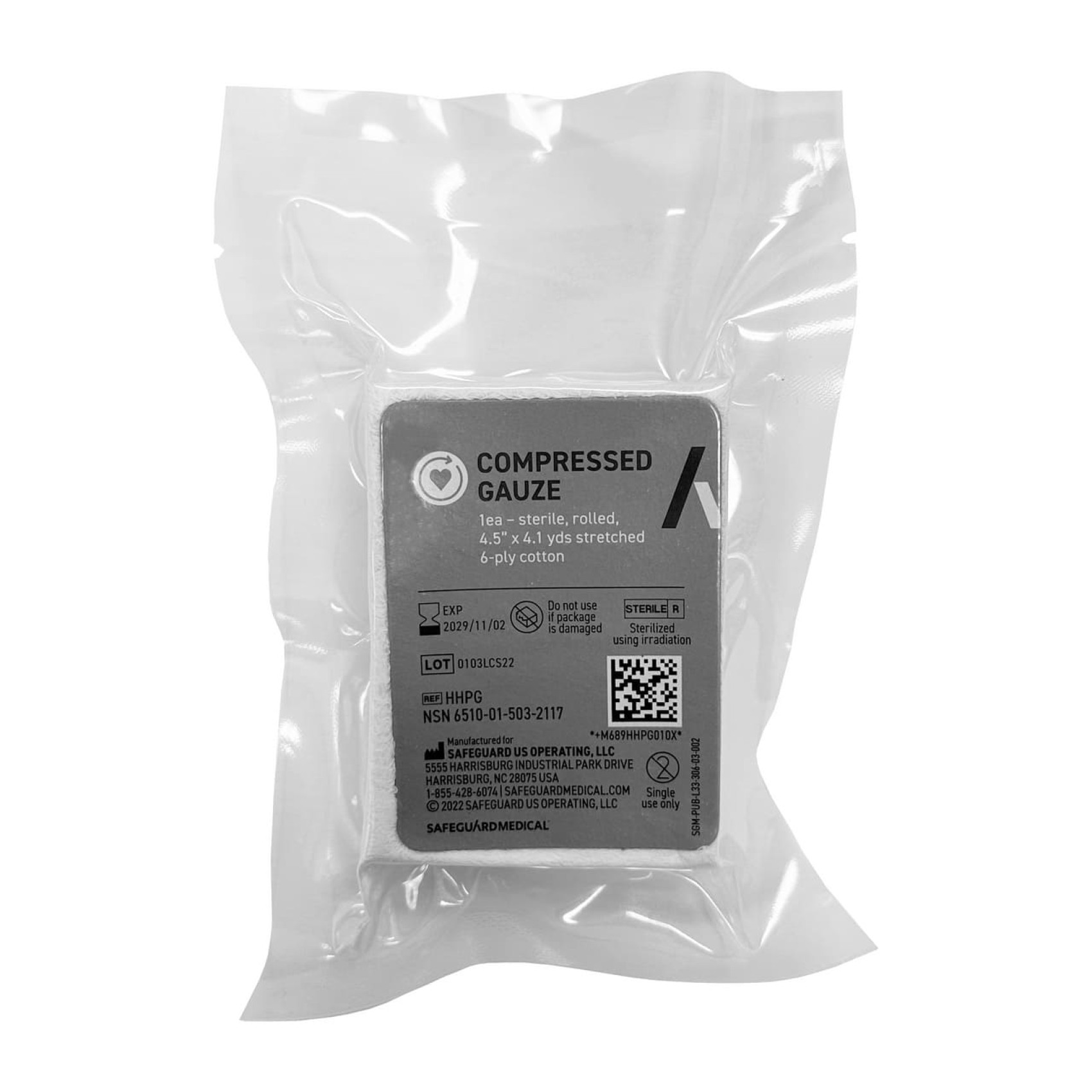 bynt_dlia_tamponady_safeguard_h_and_h_compressed_gauze_1-1700x1700-1.jpg Safeguard H&H Compressed Gauze - Image 1