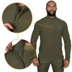 Camotec Hawk Olive fleece jacket - Image 4