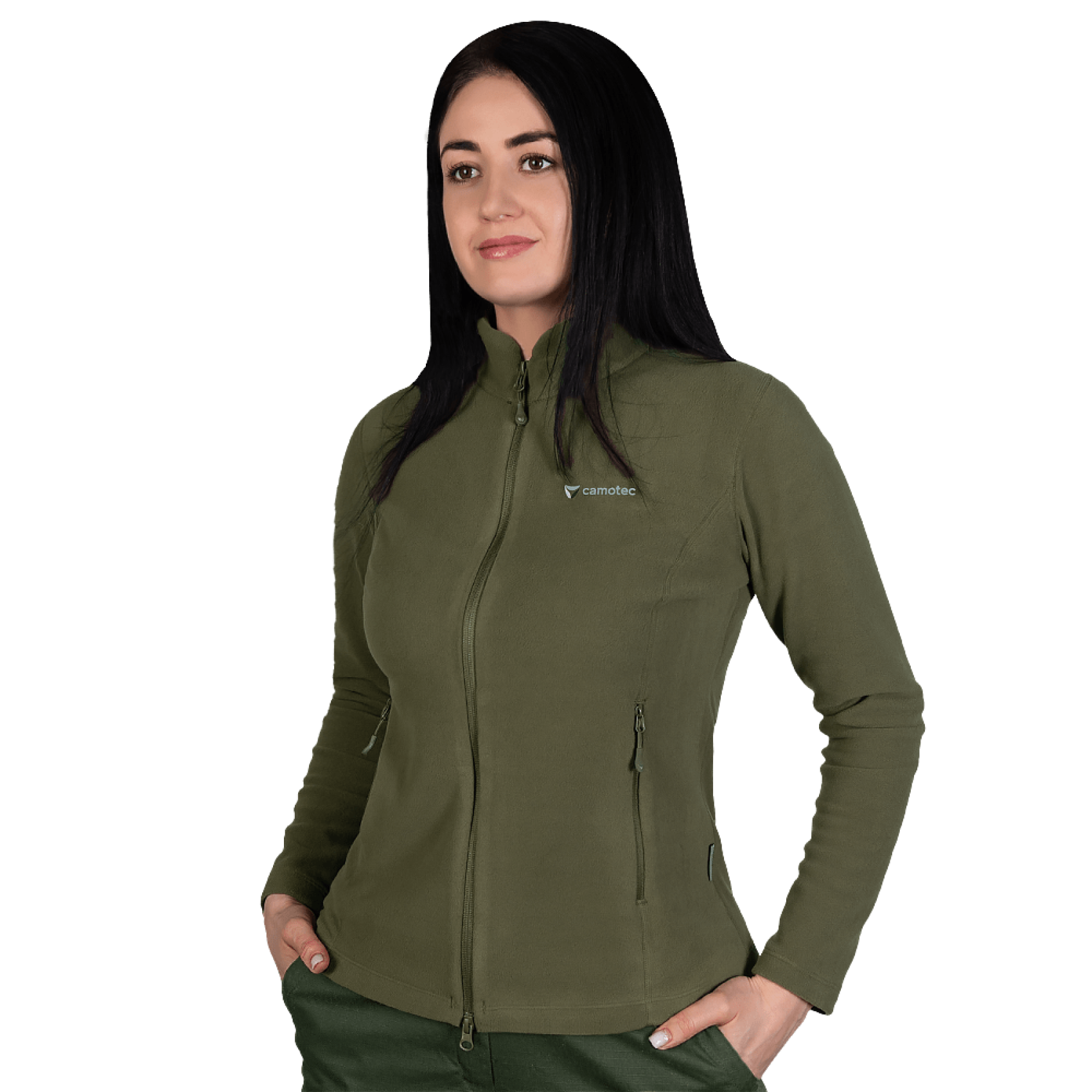 flisova-kofta-pani-meadow-200-oliva-1700x1700-1.png Camotec Pani Meadow fleece jacket 200 Olive - Image 1