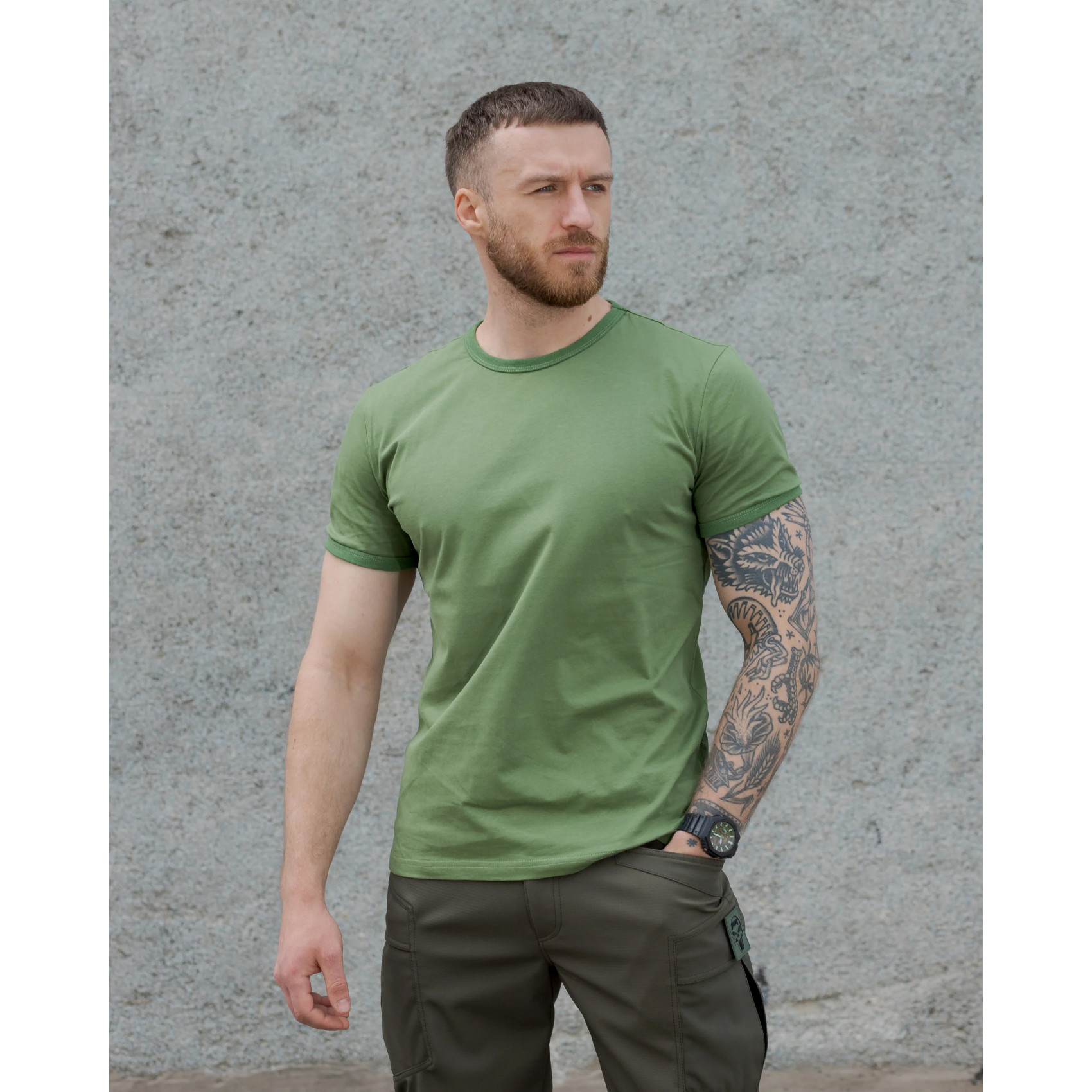 futbolka-bezet-base-olive201-1700x1700-1.jpg T-shirt Bezet Base Olive - Image 1