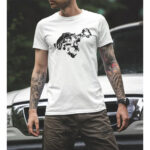 We Feel T-shirt Skull in a helmet White