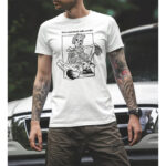 T-shirt We Feel Let`s meet death with a smile White