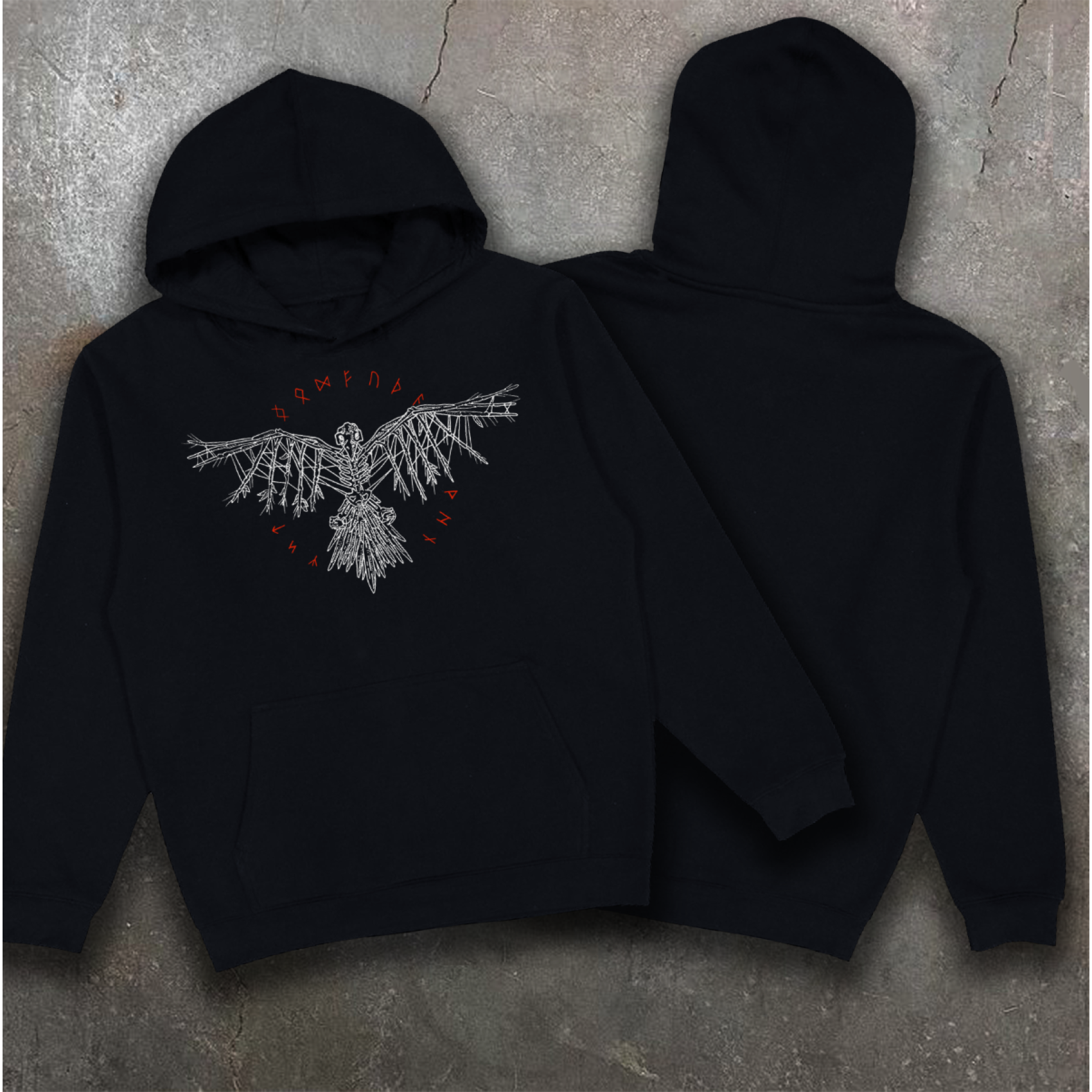 khudi-uteplene-bezet-raven-of-odin-chornyy-1700x1700-1.png Hoodie insulated Bezet Raven Of Odin Black - Image 1