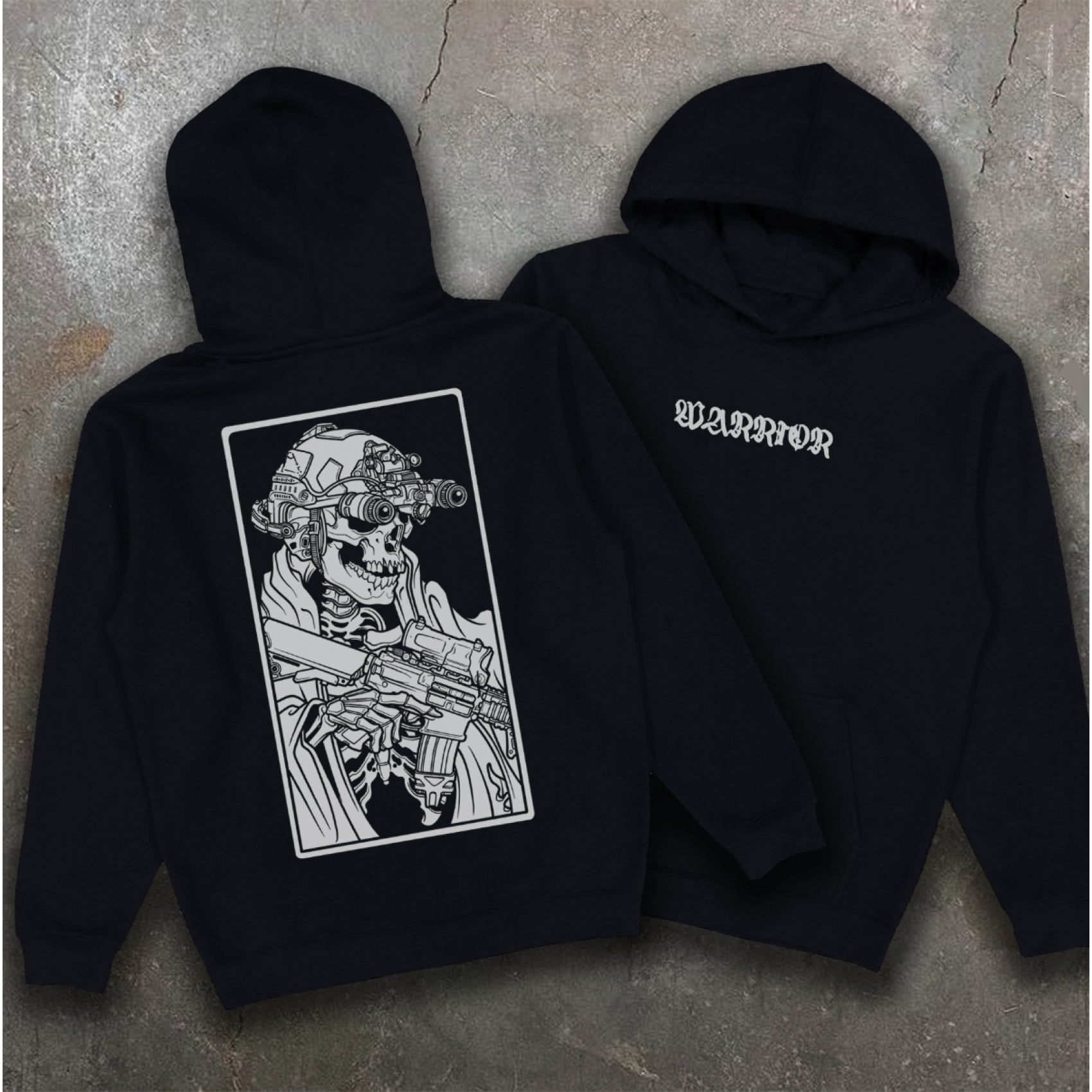 khudi-uteplene-bezet-warrior-01-chornyy-1700x1700-1.png Hoodie insulated Bezet Warrior 01 Black - Image 1