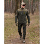 Fleece jacket Bezet Olive - Image 7